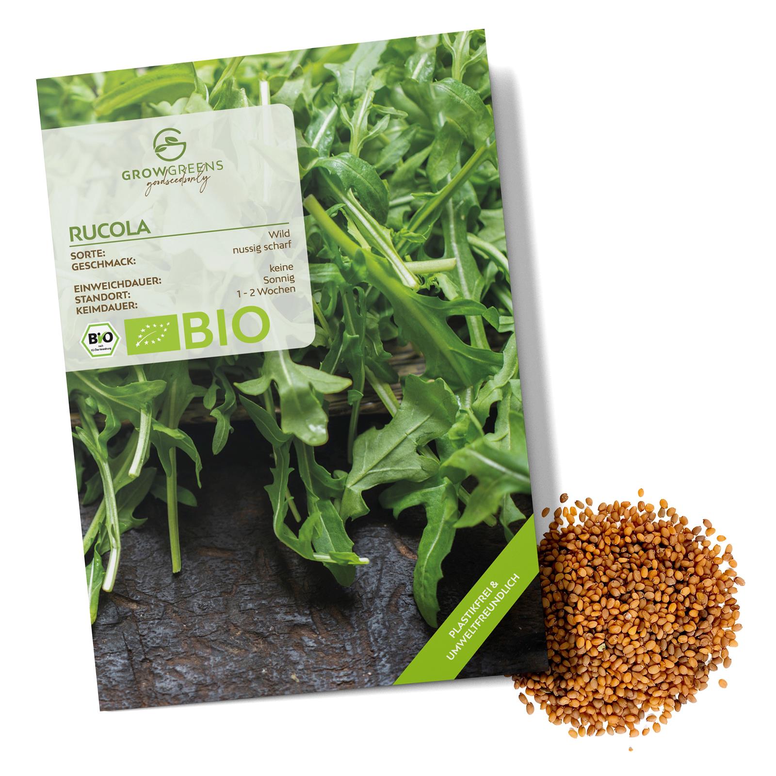 BIO Rucola Samen (Diplotaxis tenuifolia) - Wilde Rauke Saatgut aus biologischem Anbau (750 Korn)